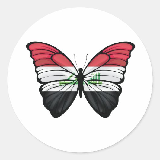 Sticker Rond Papillon Hypolimnas Iraq (Devant)