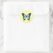 Sticker Rond Papillon illusima Jaune (Sac)