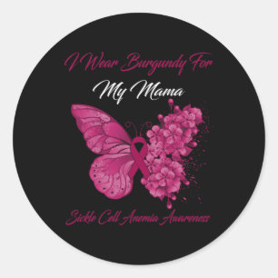 Sticker Rond Papillon Je Porte La Bourgogne Pour Ma Mama Cellul