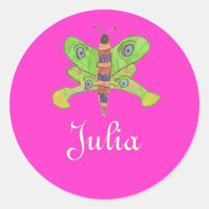 Sticker Rond Papillon Karate Kat ID--à personne...