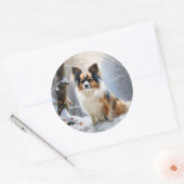 Sticker Rond Papillon Laisser neiger Noël (Enveloppe)