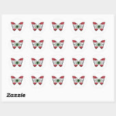 Sticker Rond Papillon Liban Hypolimnas (Feuille)
