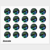 Sticker Rond Papillon Lillys (Feuille)