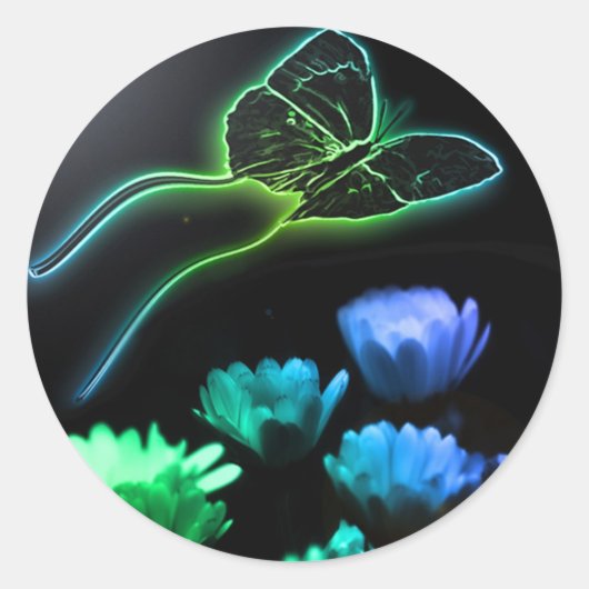 Sticker Rond Papillon Lillys (Devant)