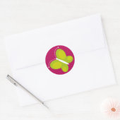 Sticker Rond Papillon [lime+ violet] (Enveloppe)
