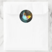 Sticker Rond Papillon lumineux et papillons de nuit (Sac)
