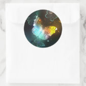 Sticker Rond Papillon lumineux et papillons de nuit (Sac)