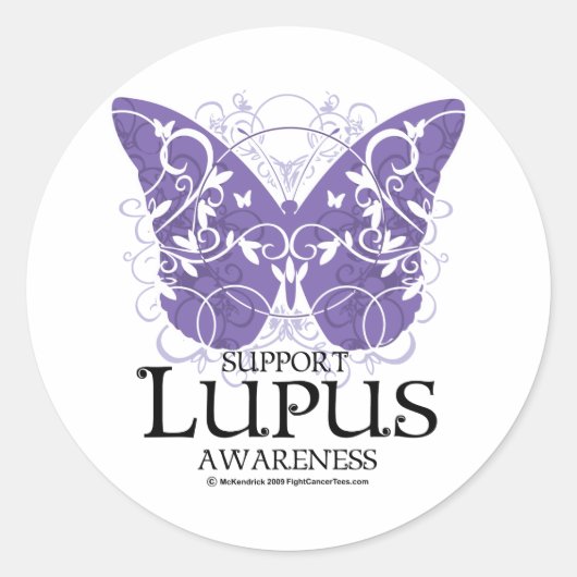 Sticker Rond Papillon Lupus (Devant)