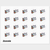 Sticker Rond Papillon Merci (Feuille)