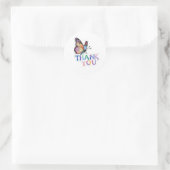 Sticker Rond Papillon Merci (Sac)