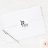 Sticker Rond Papillon Merci (Enveloppe)