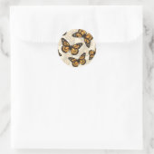 Sticker Rond Papillon monarque (Sac)
