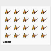 Sticker Rond Papillon monarque (Feuille)