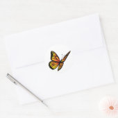 Sticker Rond Papillon monarque (Enveloppe)