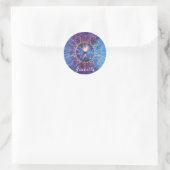 Sticker Rond Papillon morpho / Galaxie Mandala (Sac)