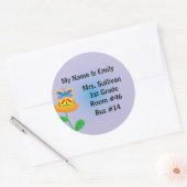 Sticker Rond Papillon Nametag (Enveloppe)