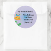 Sticker Rond Papillon Nametag (Sac)