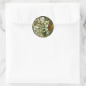 Sticker Rond Papillon orange et abeille (Sac)