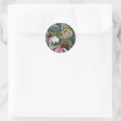 Sticker Rond Papillon peint Confleur de papillon aquarelle Art (Sac)