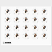 Sticker Rond Papillon (Phalene) Conception historique (Feuille)