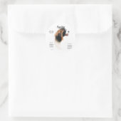 Sticker Rond Papillon (Phalene) Conception historique (Sac)