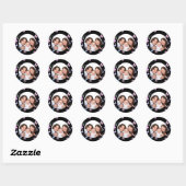 Sticker Rond Papillon/ Photo (Feuille)