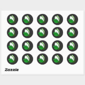 Sticker Rond Papillon point-virgule (Feuille)