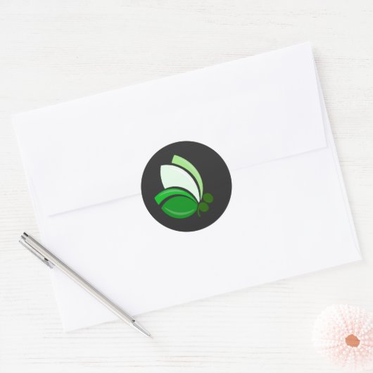 Sticker Rond Papillon point-virgule (Enveloppe)