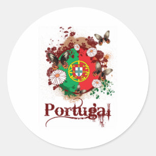 Sticker Rond Papillon Portugal