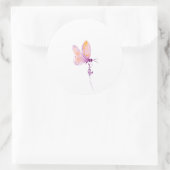 Sticker Rond Papillon pourpre (Sac)