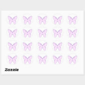 Sticker Rond papillon pourpre (Feuille)