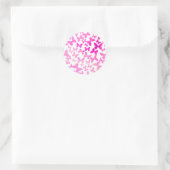 Sticker Rond Papillon (rose) (Sac)