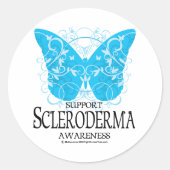 Sticker Rond Papillon Scleroderma 2 (Devant)