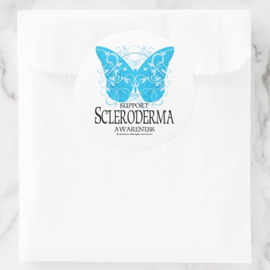 Sticker Rond Papillon Scleroderma 2 (Sac)