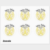 Sticker Rond Papillon Spina Bifida 3 (Feuille)