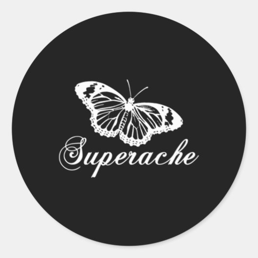 Sticker Rond Papillon Superache Gris Conan Officiel (Devant)