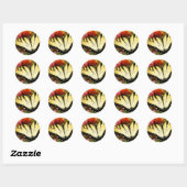 Sticker Rond Papillon Swallowtail (Feuille)