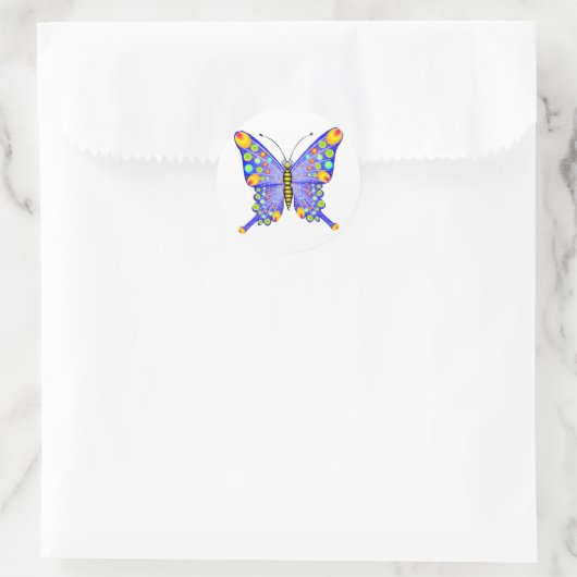 Sticker Rond Papillon tacheté 1 (Sac)