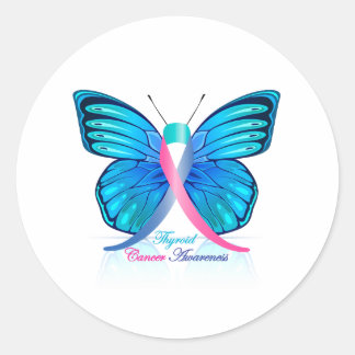 Sticker Rond Papillon thyroïde