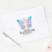 Sticker Rond Papillon transgenre (Enveloppe)