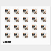 Sticker Rond Papillon Turquie (Feuille)