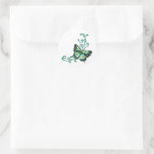 Sticker Rond papillon vert (Sac)