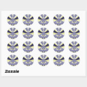 Sticker Rond Papillon Violet (Feuille)