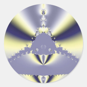 Sticker Rond Papillon Violet