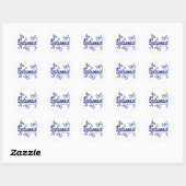 Sticker Rond Papillon Wedding/Jr.Bridesmaid (Feuille)