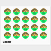 Sticker Rond Papillons (Feuille)