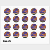 Sticker Rond Papillons (Feuille)