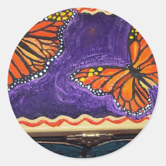 Sticker Rond Papillons (Devant)