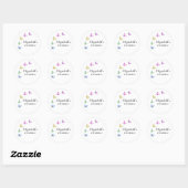 Sticker Rond Papillons colorés Anniversaire (Feuille)