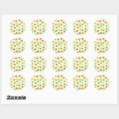 Sticker Rond Papillons couleur aquarelle (Feuille)